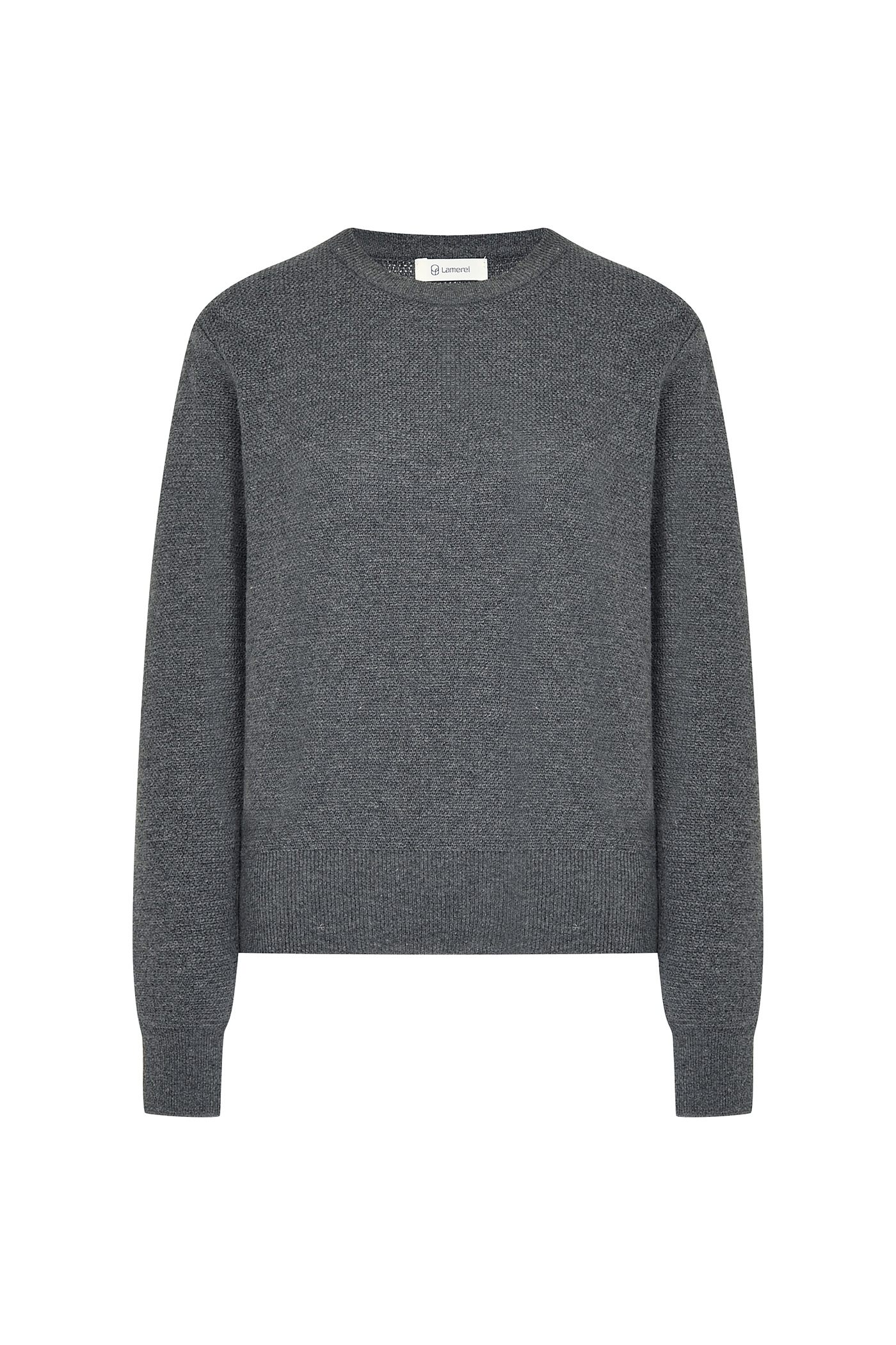 Wool Blend Knit Top[LMBBAUKN150]-Gray