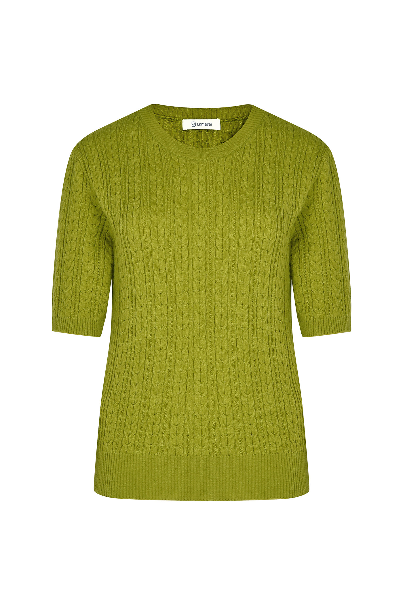 Wool Cable Knit Top[LMBBAUKN135]-Green