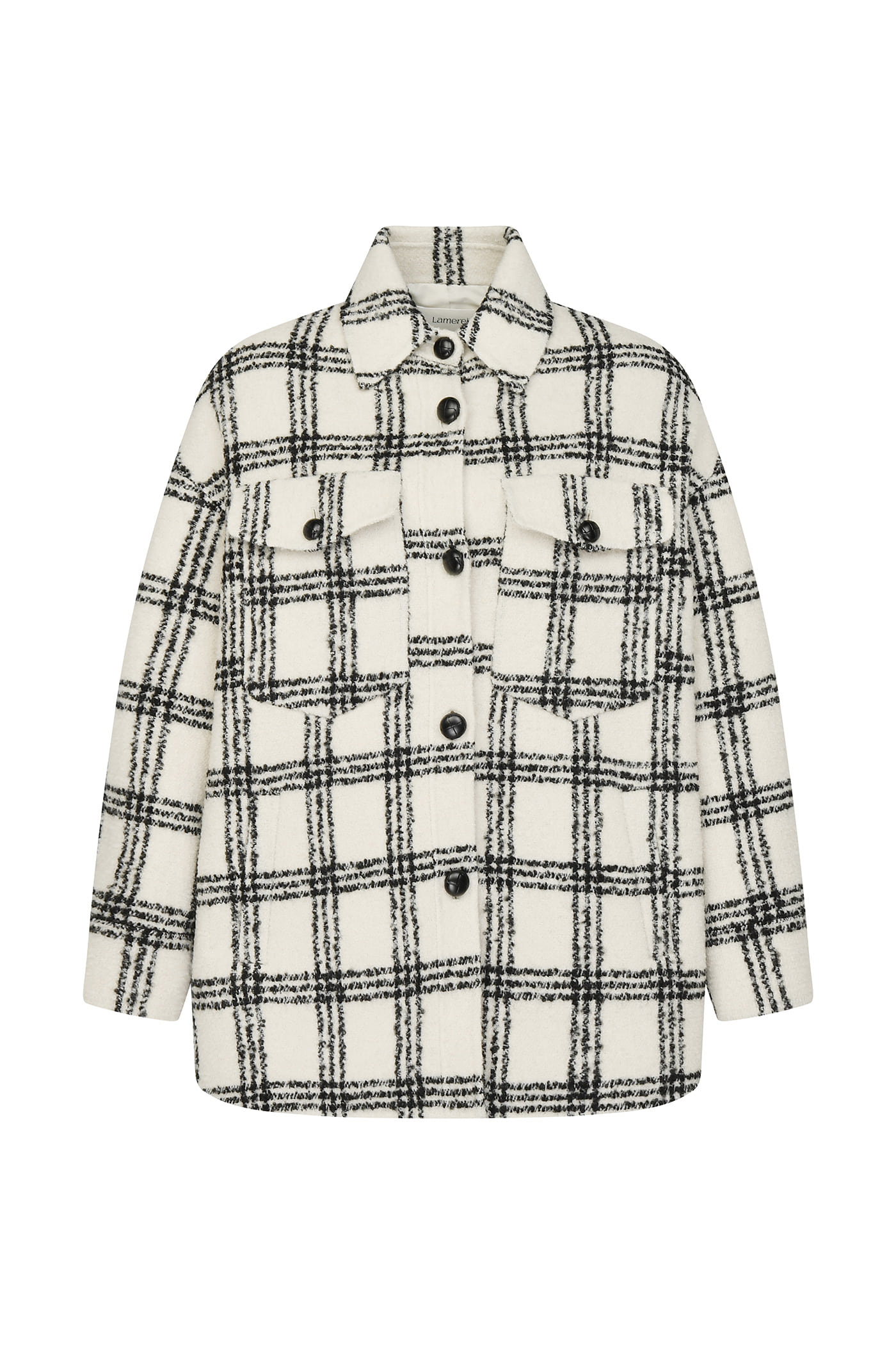 Boucle Check Shirt Coat[LMBBWICT205]-White Check