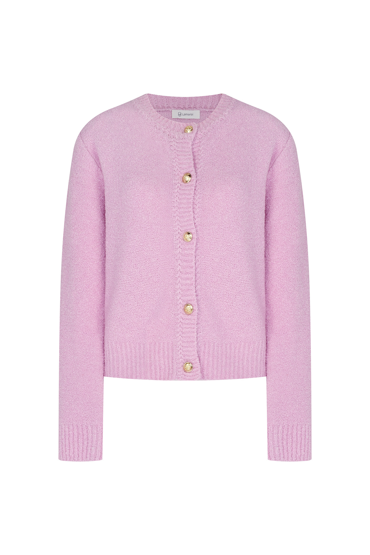 Merino Wool Wave Cardigan[LMBBWIKN149]-Pink