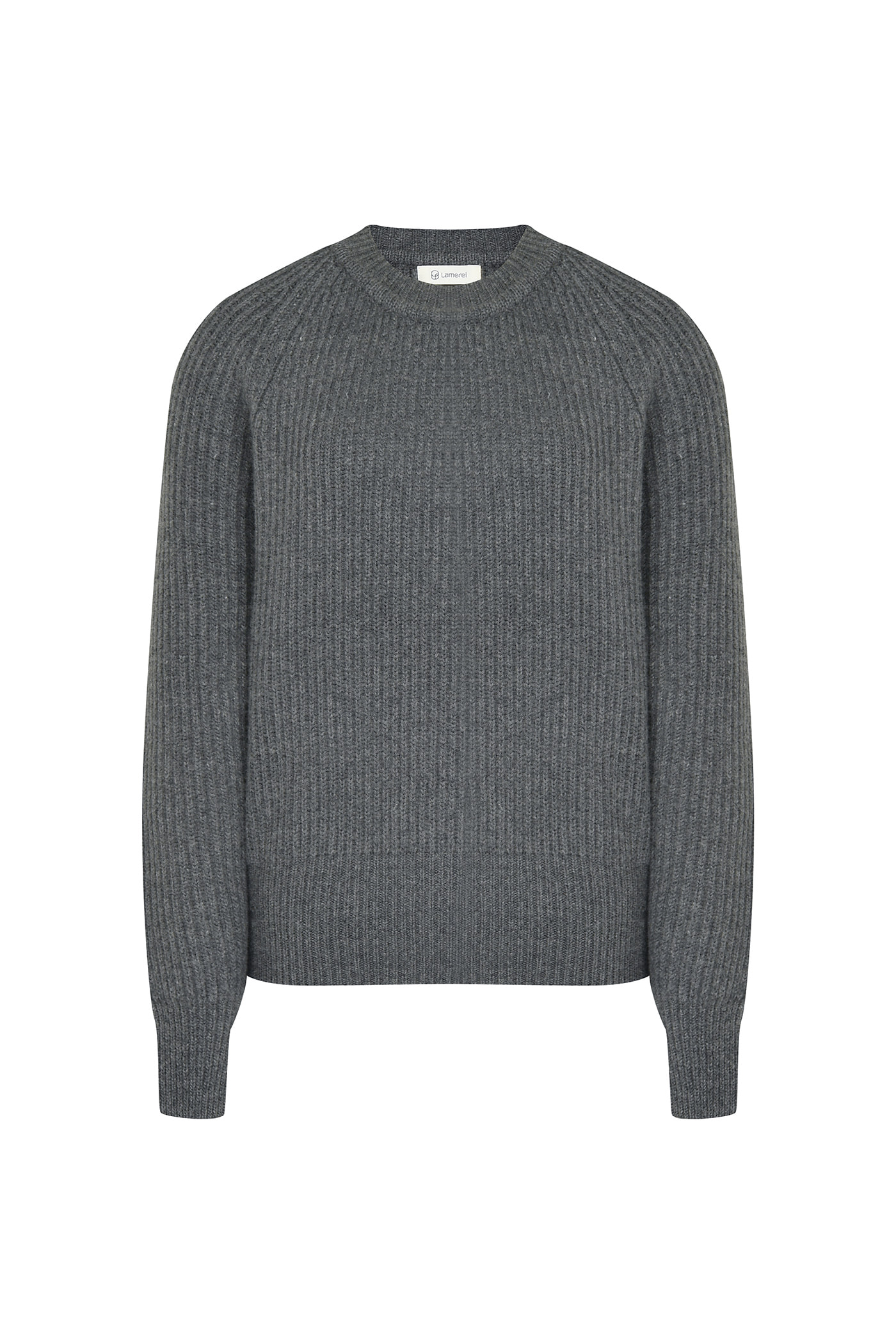 [SAMPLE]Wool Raglan Knit Top[LMBBWIKN145]-Gray