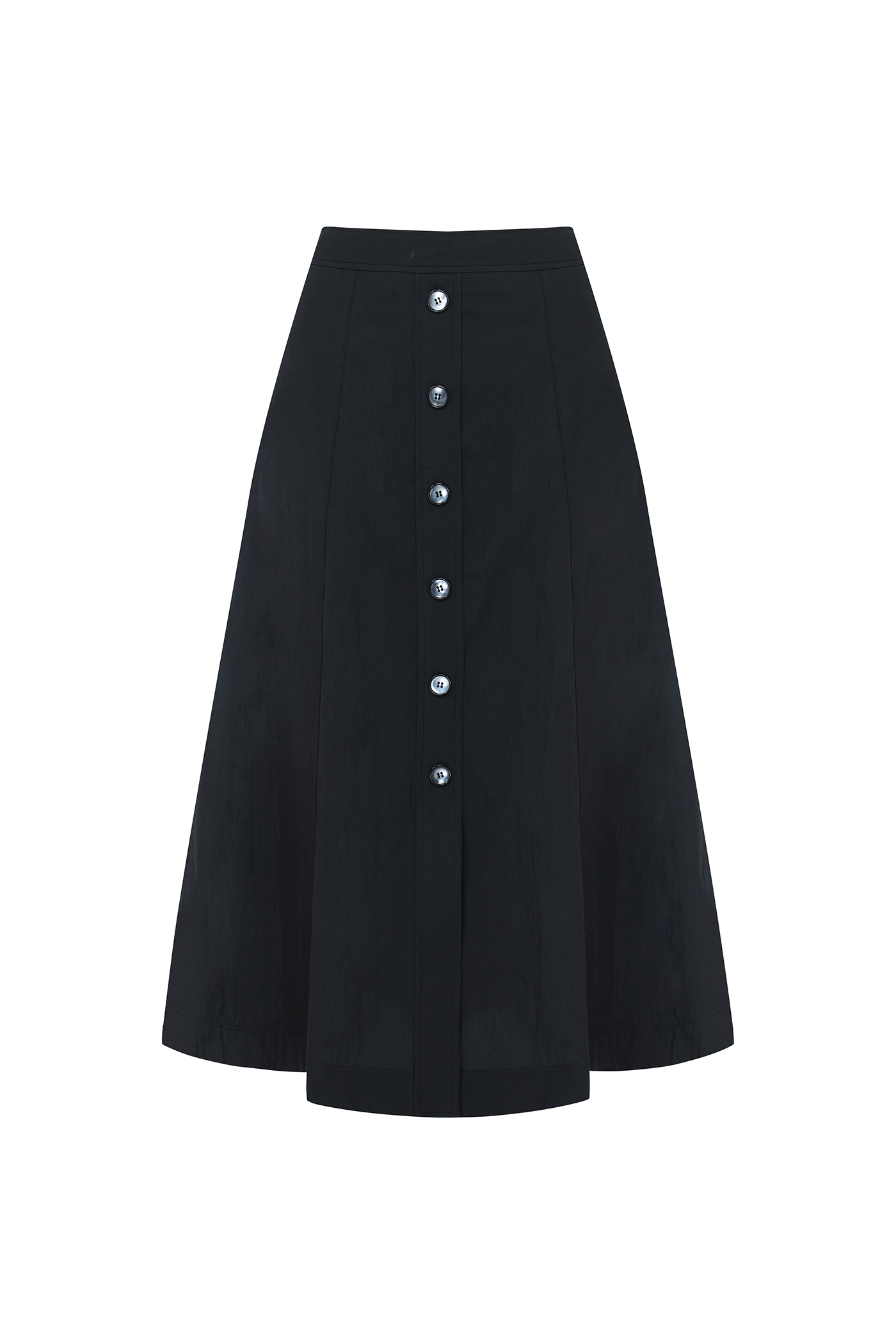 Flare Button Skirt[LMBCSUSK401]-Black