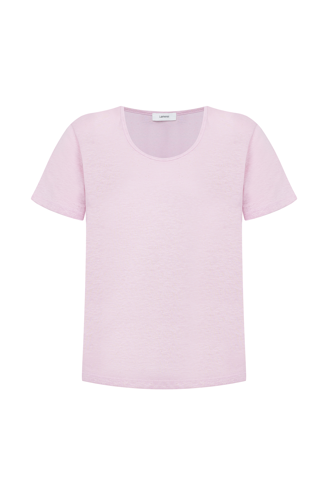 U Neck Linen T-shirts[LMBCSUTT615]-4color