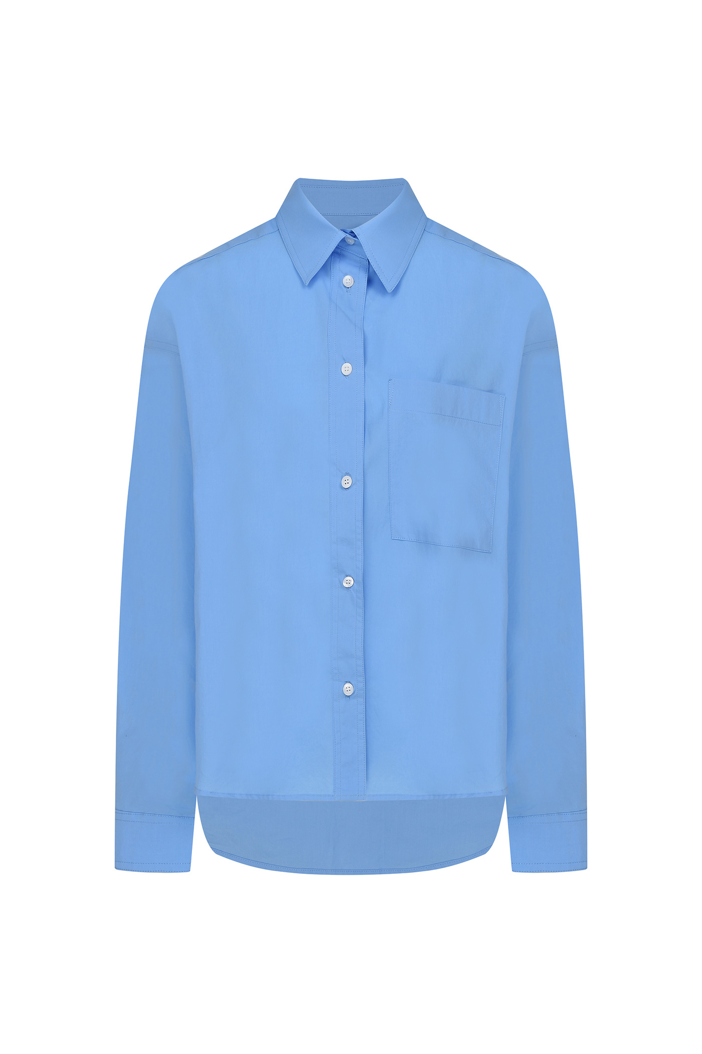 [나비 착용]Color Cotton Shirt-Blue