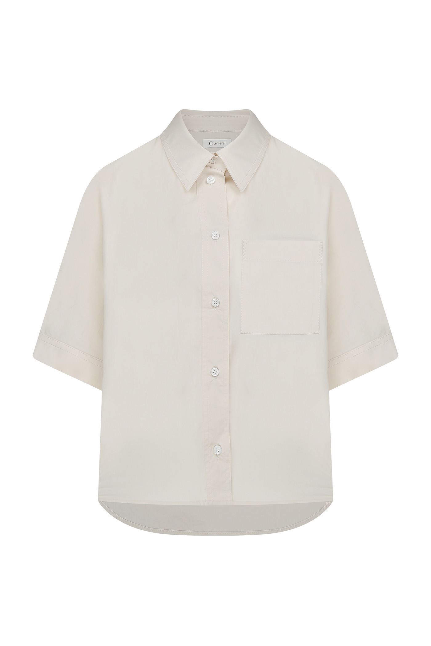 Cotton Placket Shirt-Beige