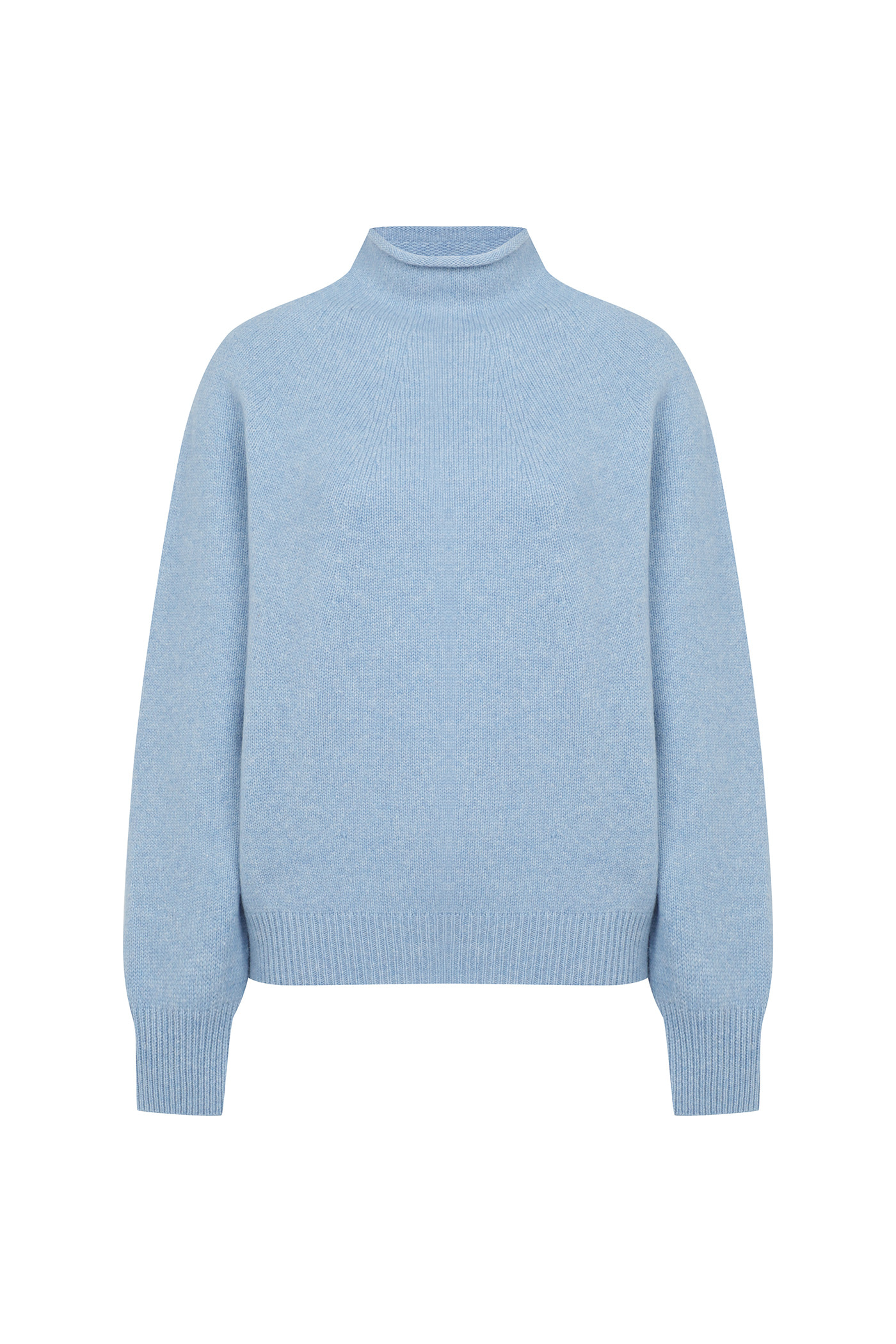 Merino Wool 100 Wholegarment Knit[LMBBWIKN158]-Blue