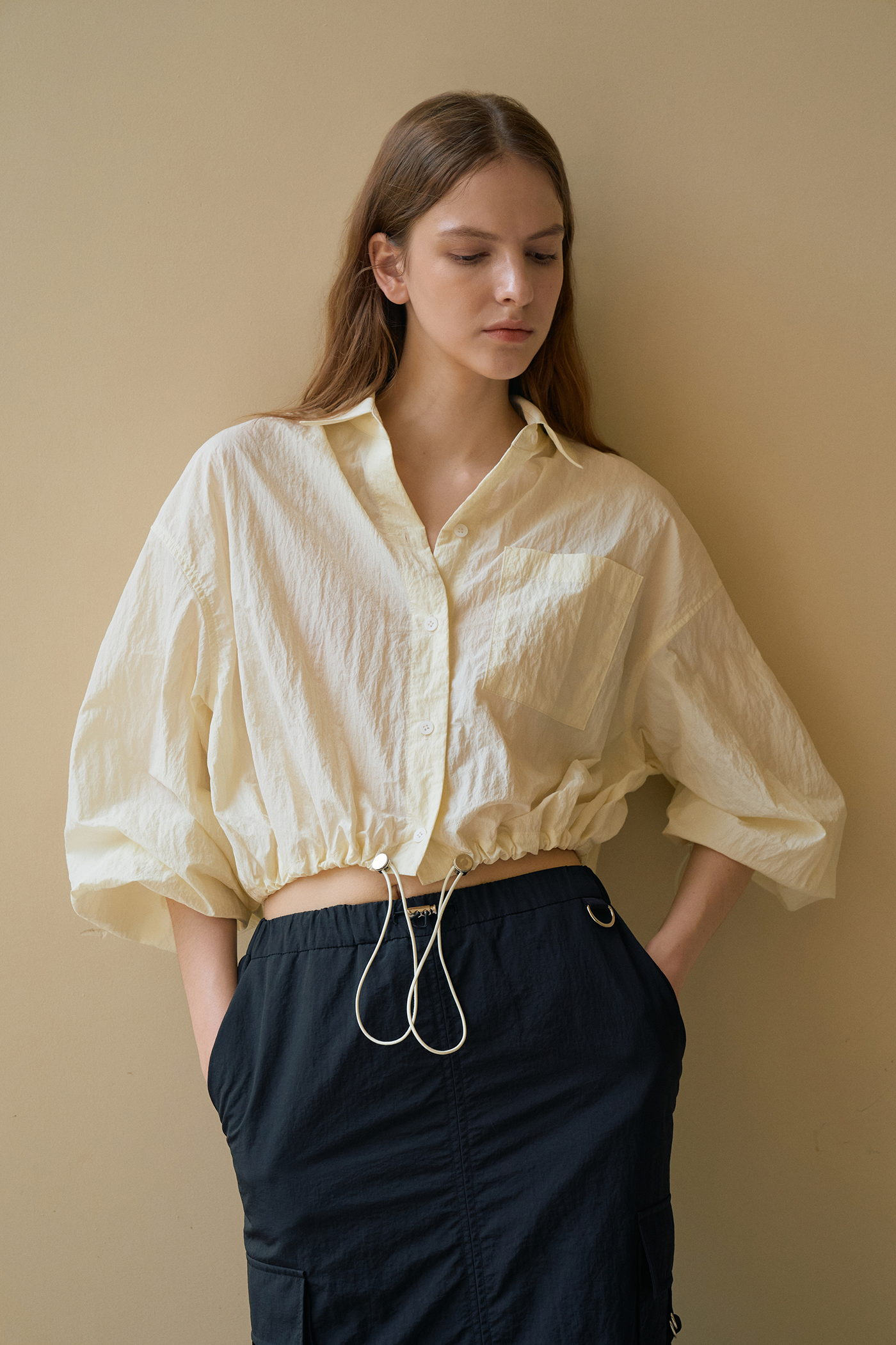 String Long Sleeve Shirt[LMBCSUSH302]-2color