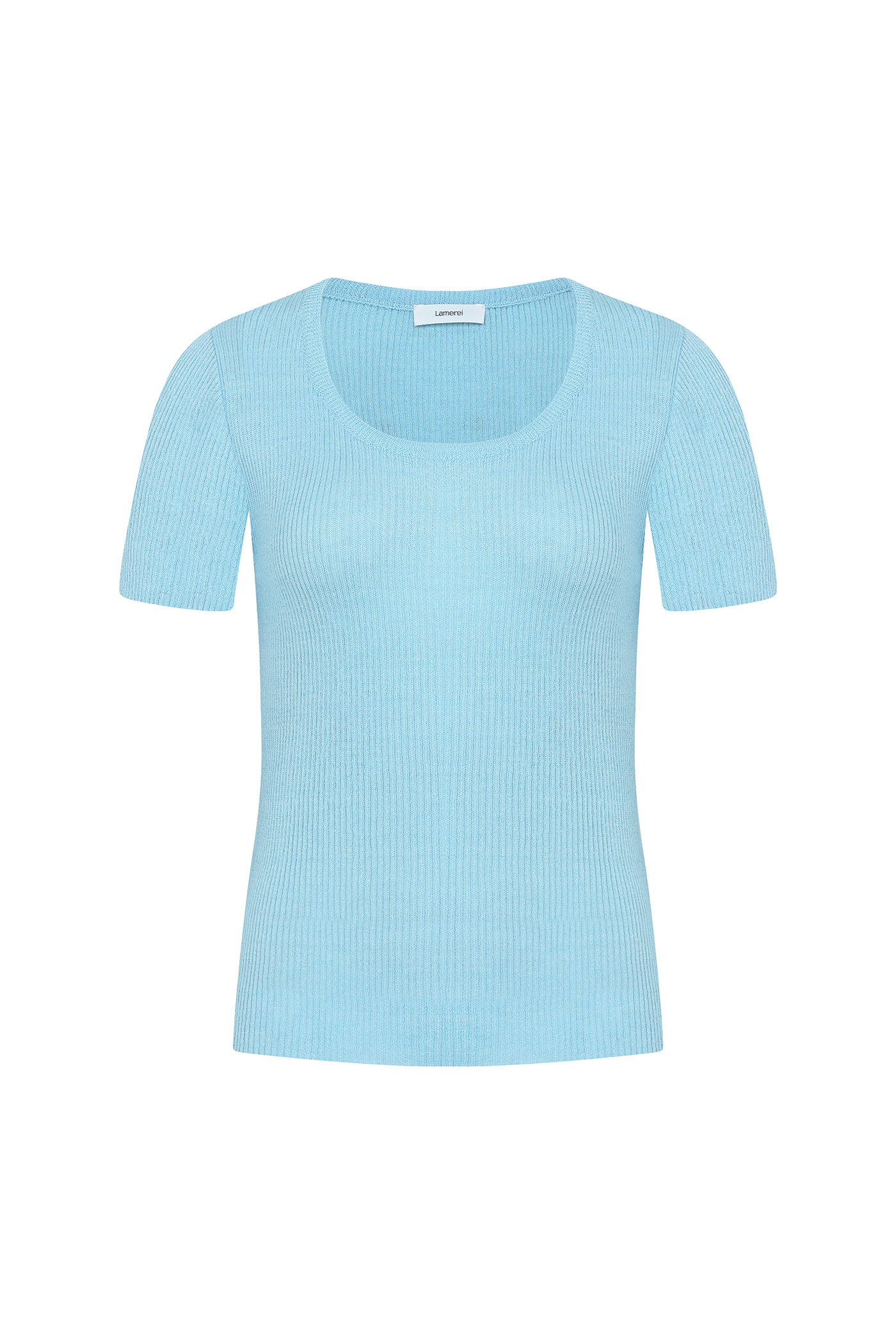 Linen Ribbed U-neck Knit Top[LMBCSUKN196]-4color