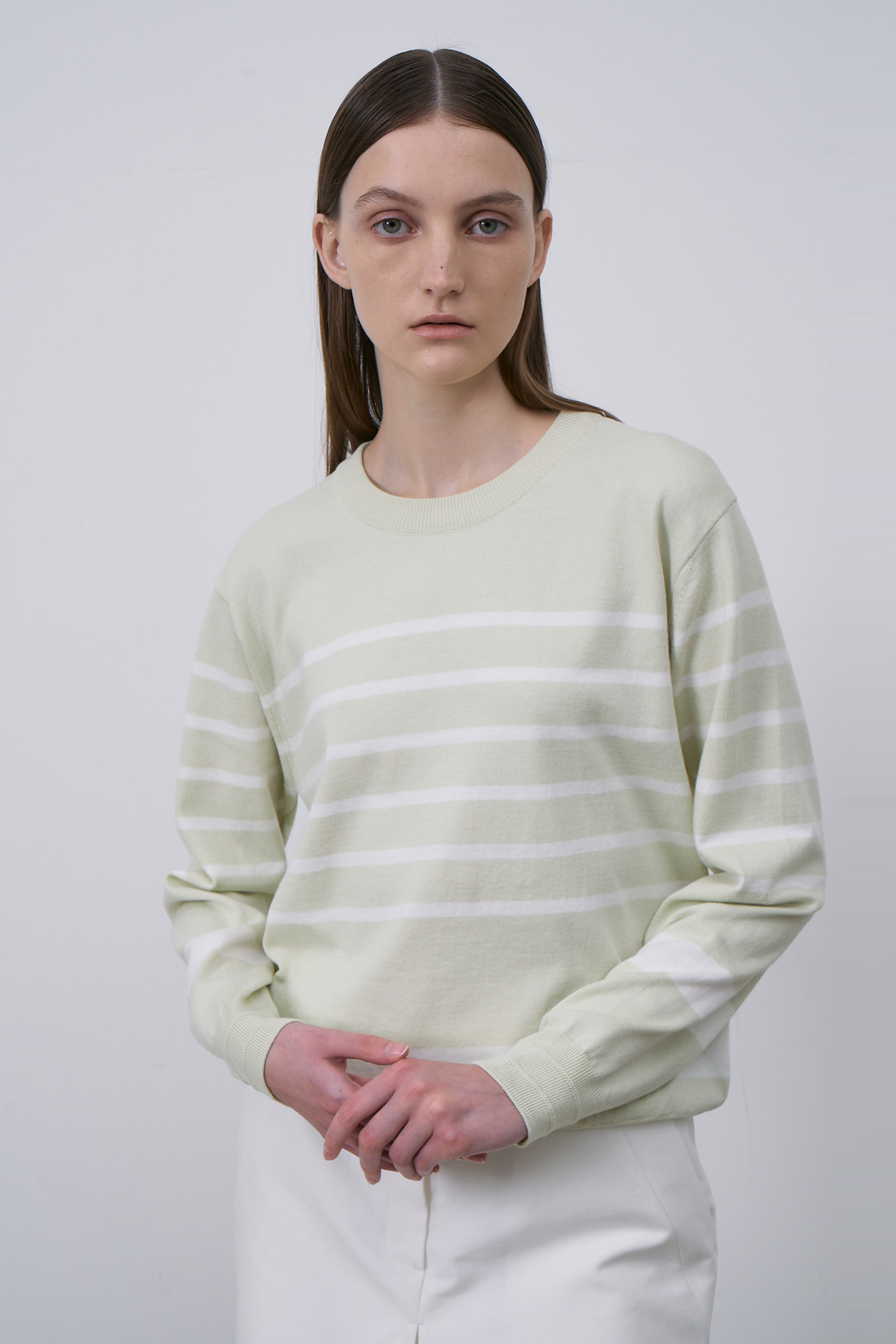 Plain Stripe Cotton Knit[LMBBSPKN115]-2color