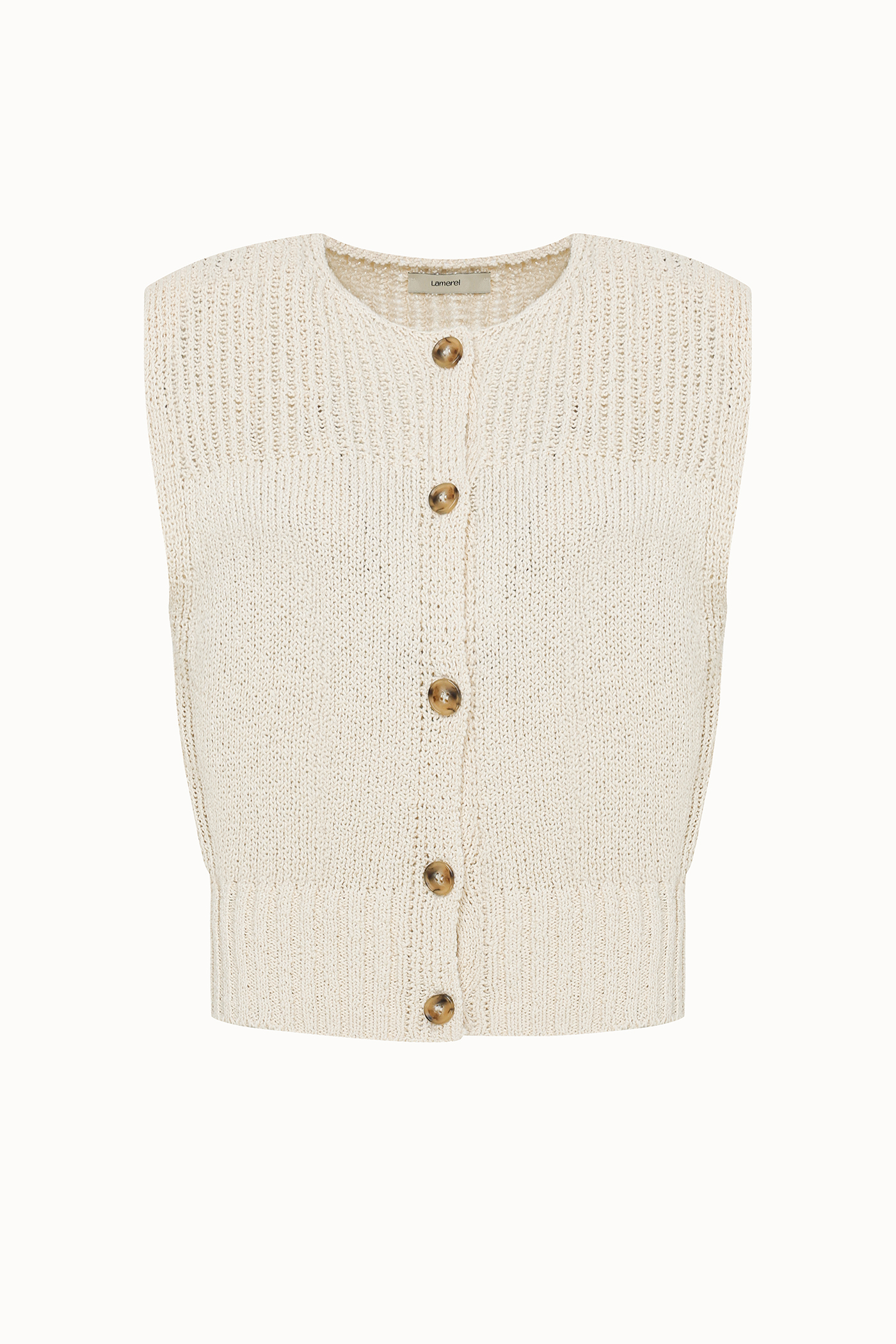 Cotton Sleeveless Knit[LMBDSPKN237]-Oatmeal