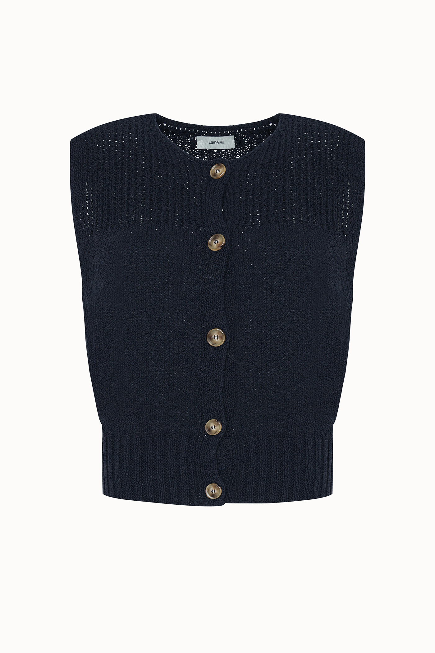Cotton Sleeveless Knit[LMBDSPKN237]-Navy